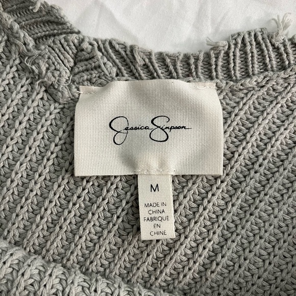 Distressed Cropped Sweater - Picture 2 of 2